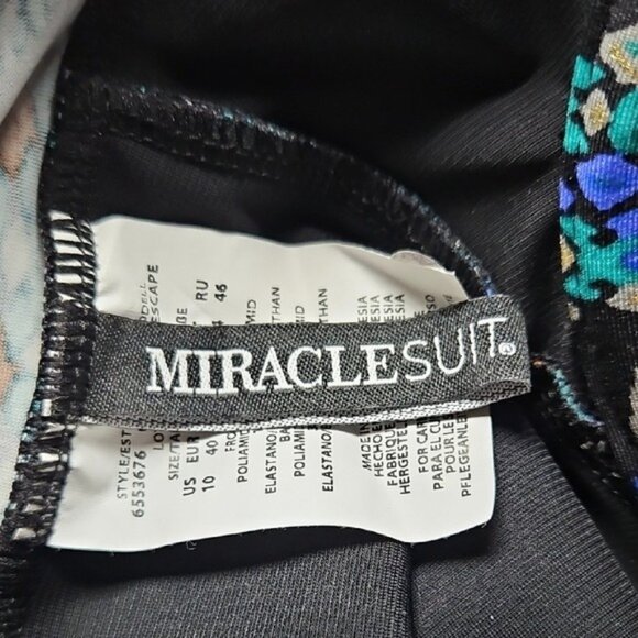 Miraclesuit New Amarna Criss Cross Escape One Piece Swimsuit Size 10 Underwire - Picture 6 of 7